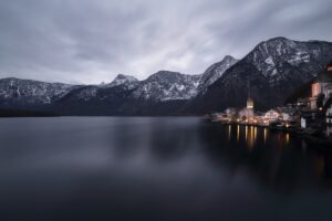 Hallstatt, Salzkammergut, Austria, in the morning light. UNESCO World Heritage Site near Salzburg.